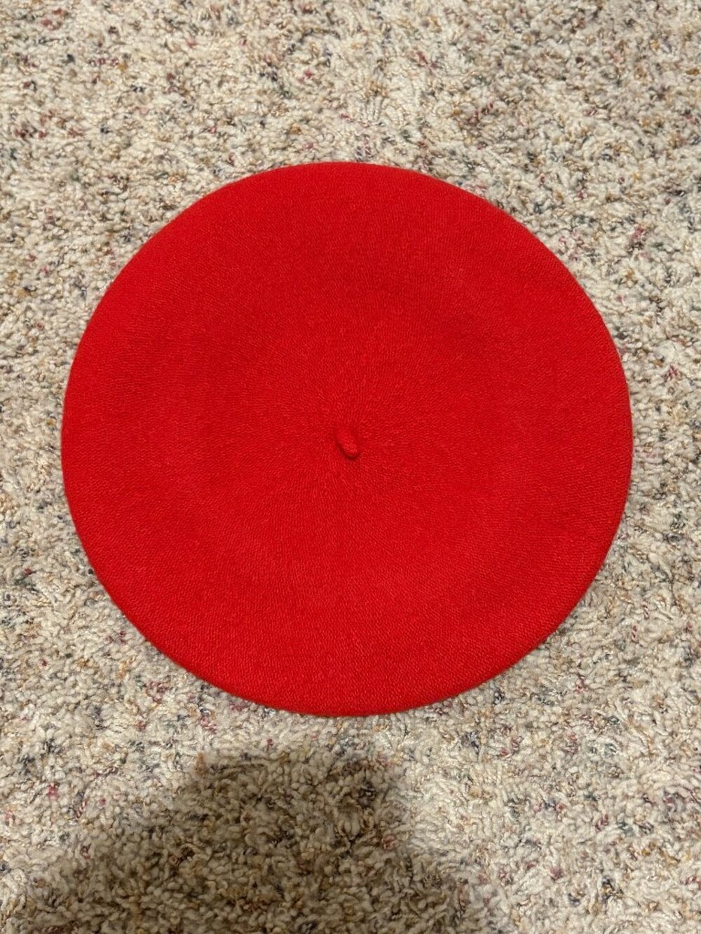 Vintage Beret Basque 100% Wool Red Beret Hat Authentic French